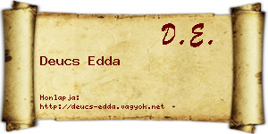 Deucs Edda névjegykártya